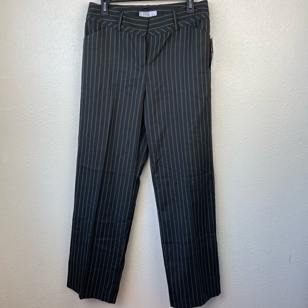 NWT Nine & Co Gardenia Womens Black and White Pinstripe Dress Pants Size 10